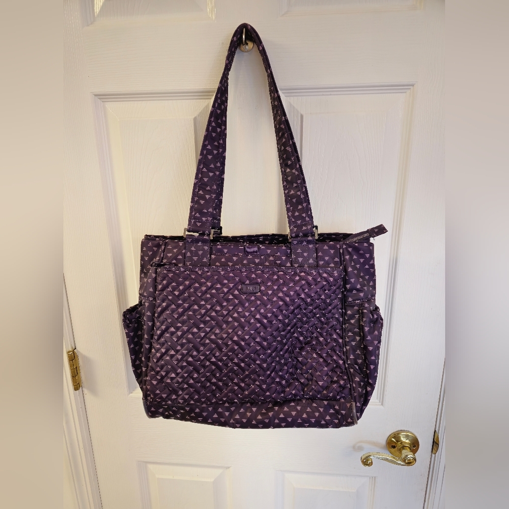 Lug Cabby Women's Tote  Travel  Bag Triangle Purple